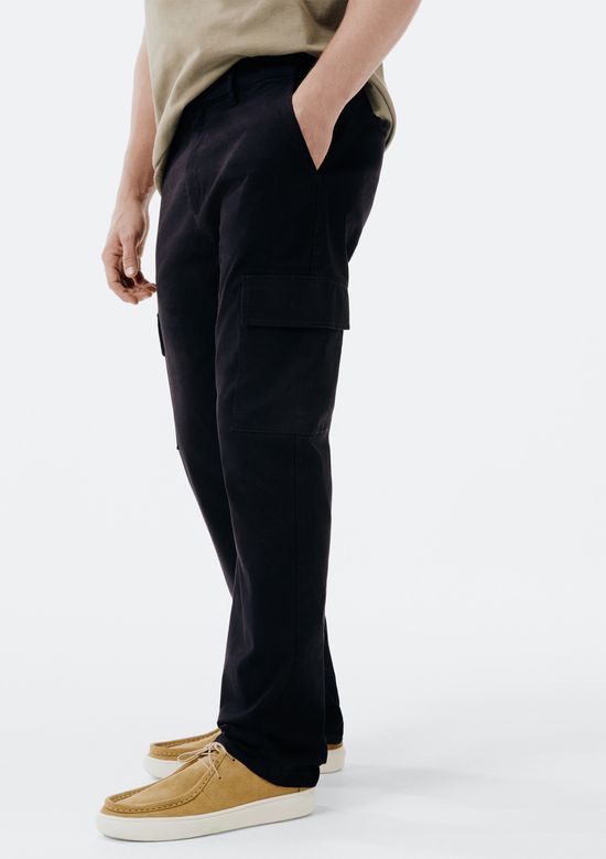 Foto do produto: Calça Masculina Slim Cargo em Sarja - Preto