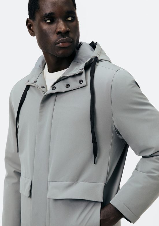 Foto do produto: Jaqueta Parka Masculina Com Capuz - Cinza