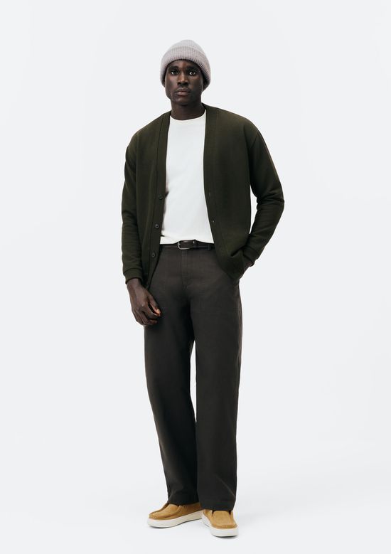 Foto do produto: Cardigan Masculino Em Moletom - Verde