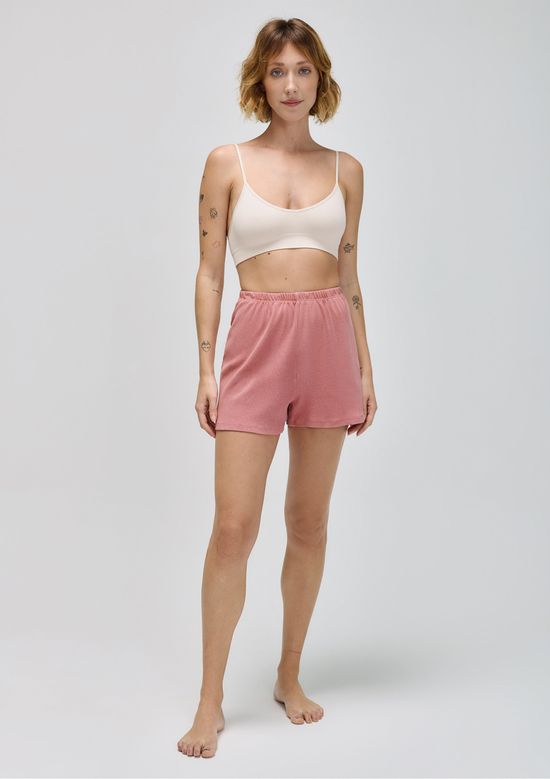 Foto do produto: Shorts Feminino Estonado Em Ribana - Rosa