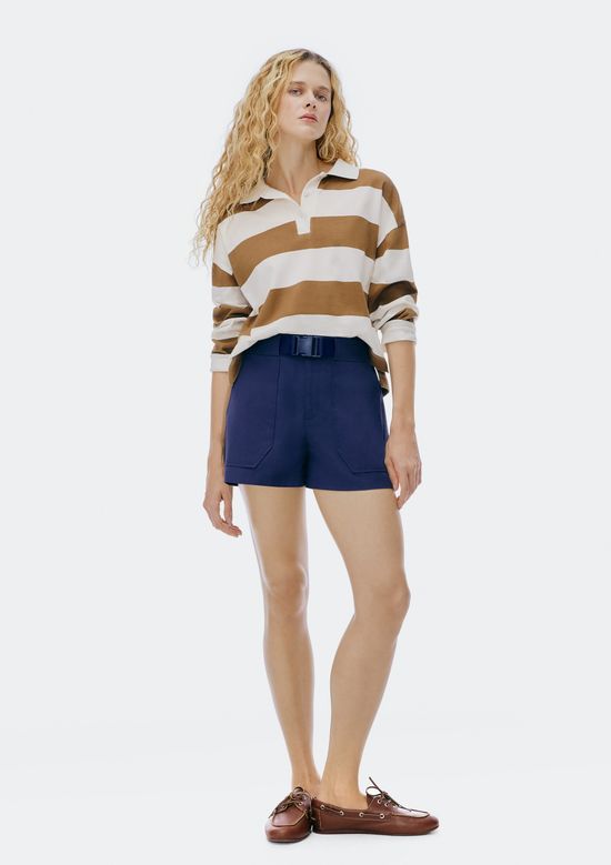 Foto do produto: Shorts Feminino Com Cinto - Azul