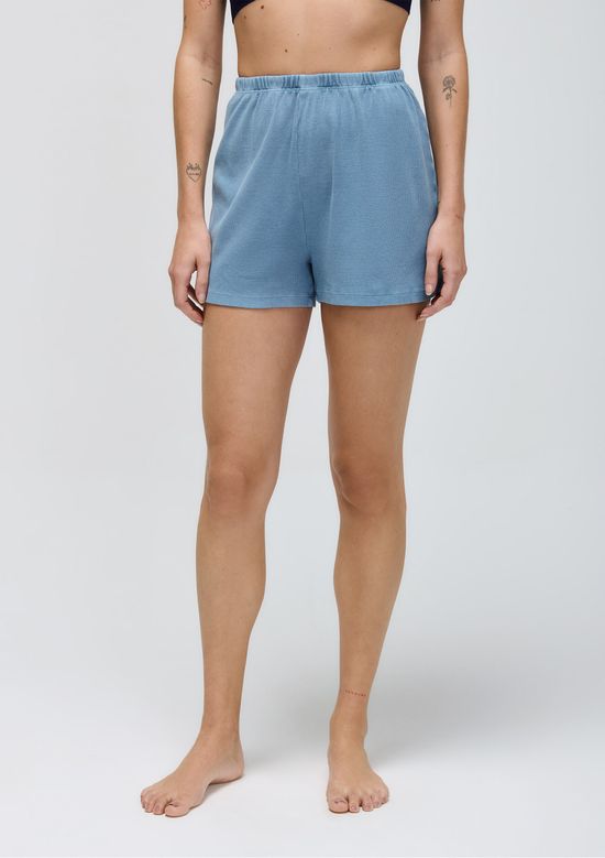Foto do produto: Shorts Feminino Estonado Em Ribana - Azul