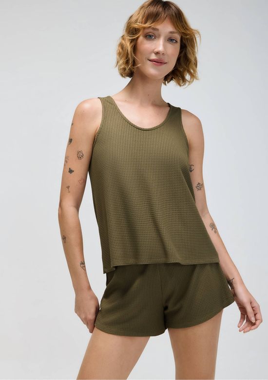 Foto do produto: Pijama Curto Feminino Texturizado - Verde