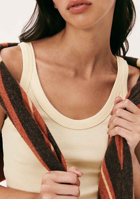 Foto do produto: Regata Básica Feminina Slim Rib - Amarelo