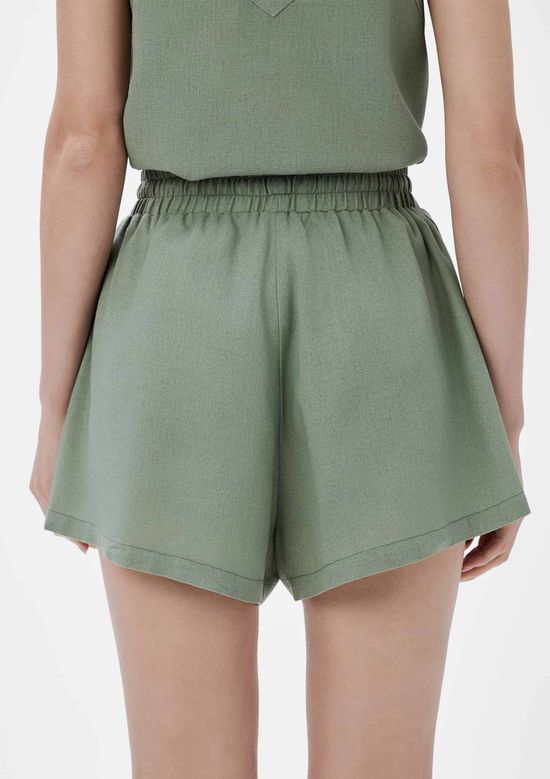 Foto do produto: Shorts Feminino Evasê Cós Elástico - Verde