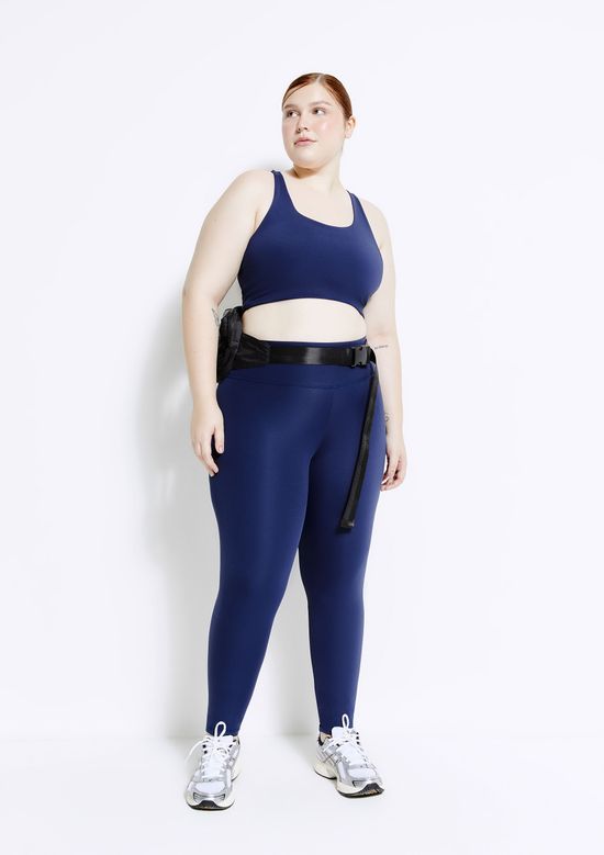 Foto do produto: Calça Legging Esportiva Feminina Com Fio LYCRA® - Azul