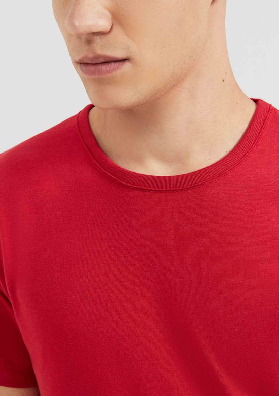 Foto do produto: Camiseta Básica Masculina Manga Curta Slim - Vermelho