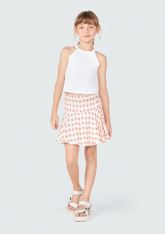 Foto do produto: Saia Infantil Em Viscose Estampada - Rosa
