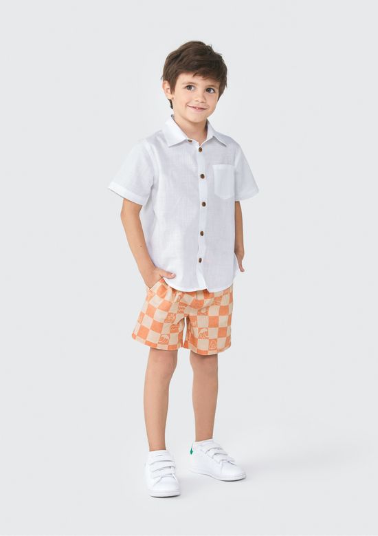 Foto do produto: Shorts Infantil Menino Toddler - Laranja