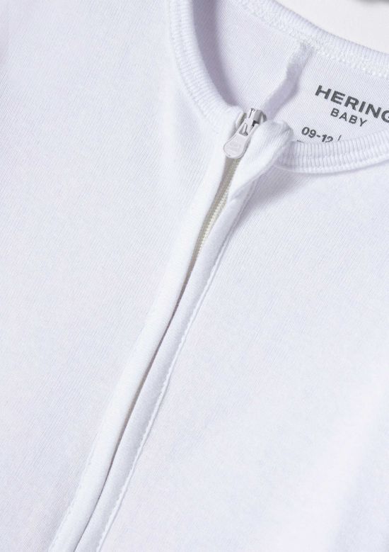 Foto do produto: Macacão Bebê Unissex Longo Com Zíper Em Ribana - Branco