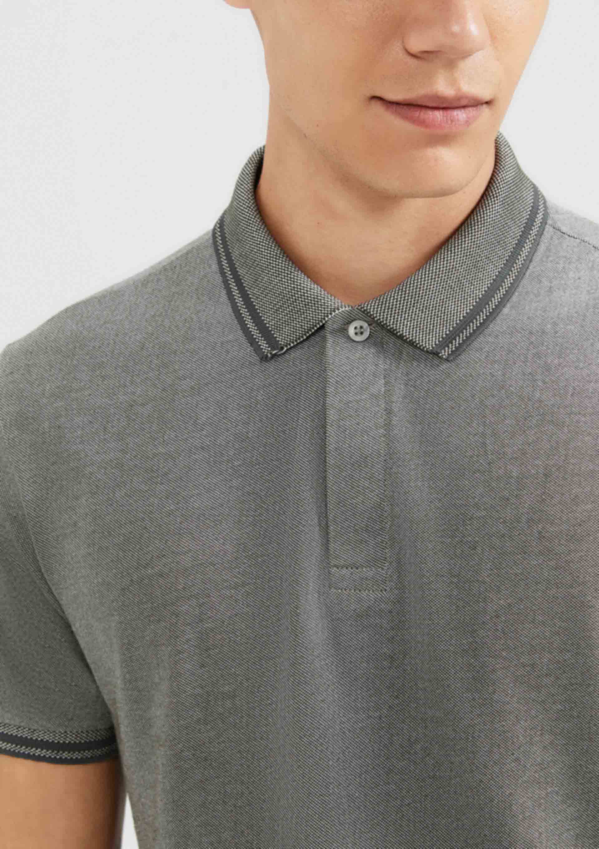 Camisa Polo Masculina Manga Curta Em Piquet - Cinza | Hering