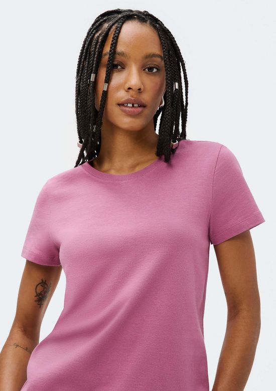 Foto do produto: Camiseta Básica Feminina Slim World - Lilás