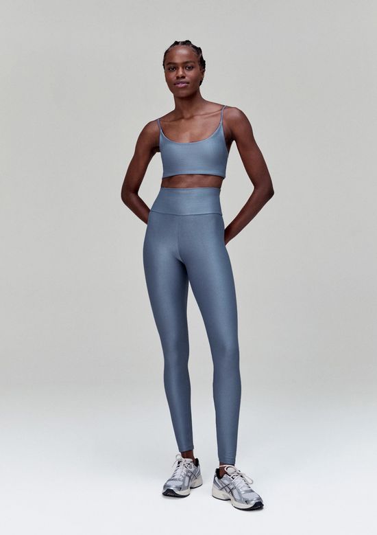 Foto do produto: Calça Legging Esportiva Brilho Com Proteção UV 50+ - Azul