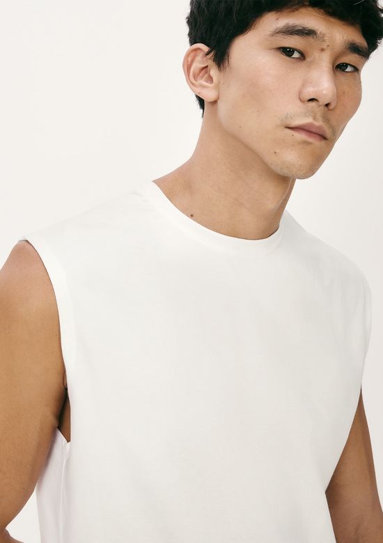 Foto do produto: Regata Masculina Comfort Alças Largas Super Cotton - Off white