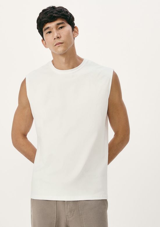 Foto do produto: Regata Masculina Comfort Alças Largas Super Cotton - Off white