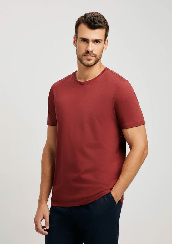 Foto do produto: Camiseta Básica Masculina Manga Curta Pima - Marrom