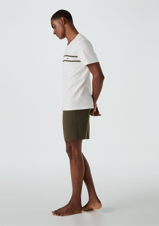 Foto do produto: Pijama Curto Masculino Em Algodão - Verde