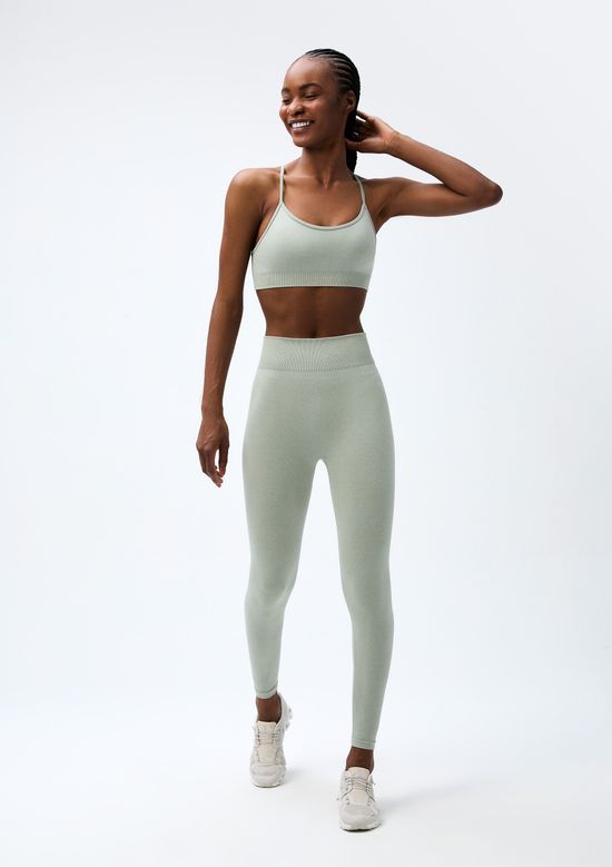 Foto do produto: Calça Legging Feminina Rajada Sem Costura - Verde