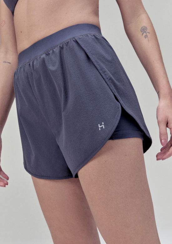 Foto do produto: Shorts Esportivo Feminino Runner Texturizado - Roxo
