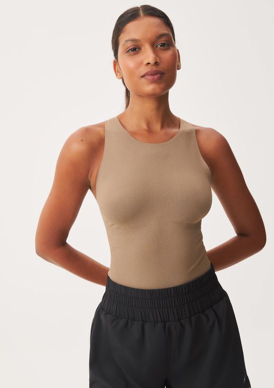 Foto do produto: Regata Feminina Esportiva Sem Costura - Marrom