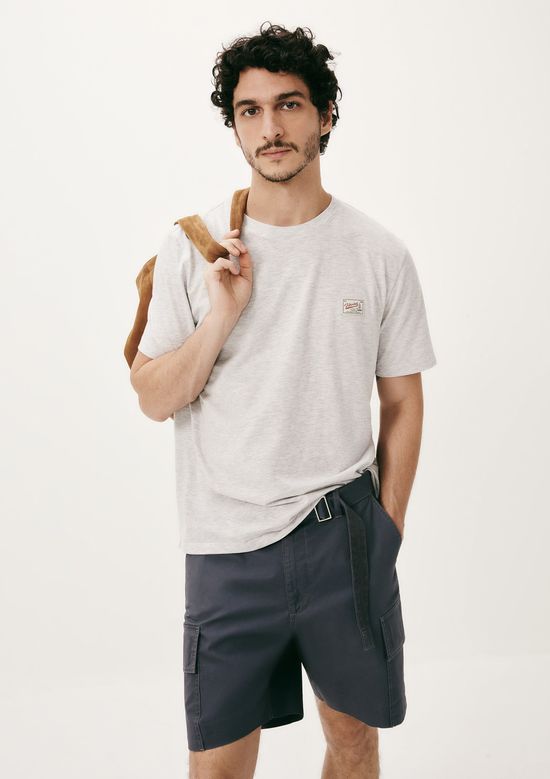 Foto do produto: Camiseta Masculina Manga Curta Com Estampa - Cinza