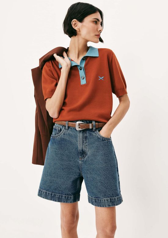 Foto do produto: Bermuda Jeans Feminina Reta - Azul