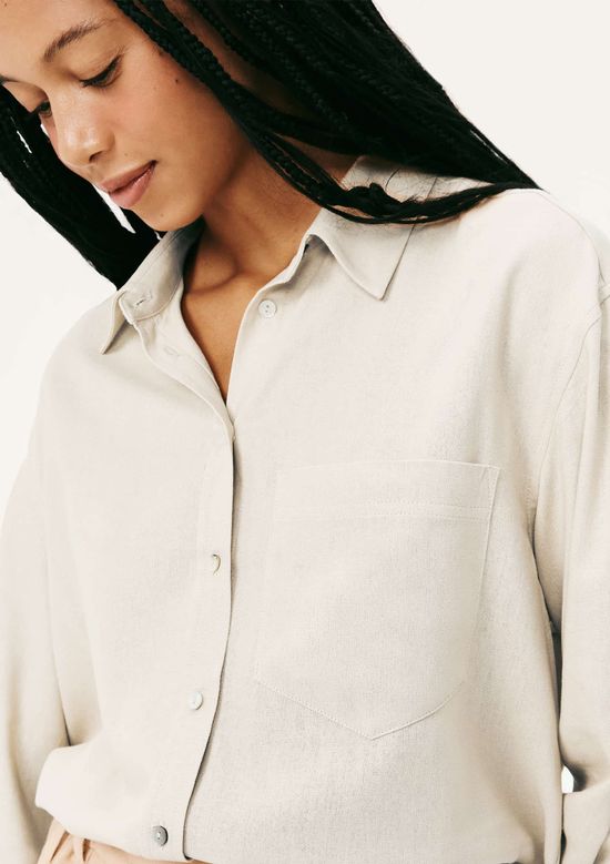 Foto do produto: Camisa Feminina Manga Longa Oversized - Off white