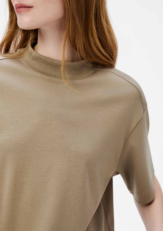 Foto do produto: Camiseta Feminina Manga Curta Em Algodão Peruano - Bege