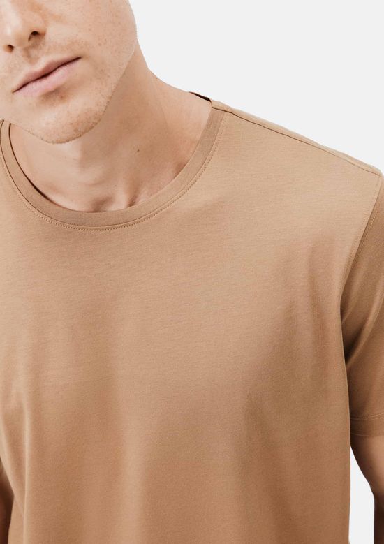 Foto do produto: Camiseta Básica Masculina Manga Curta Pima - Bege