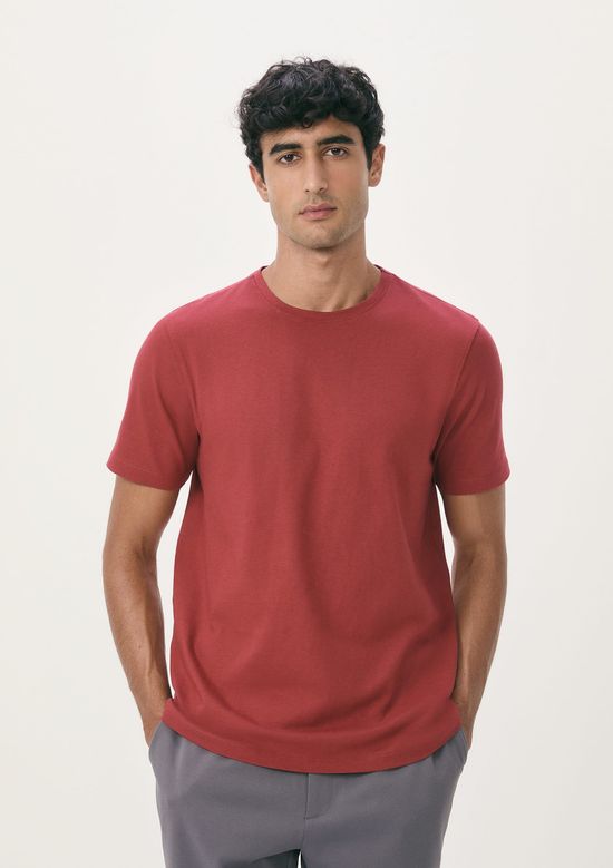 Foto do produto: Camiseta Básica Masculina Manga Curta Pima - Vinho