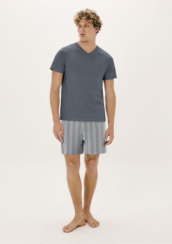 Foto do produto: Pijama Masculino Curto Em Malha - Cinza