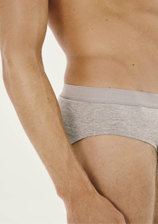 Foto do produto: Cueca Slip Com Elástico Personalizado - Cinza