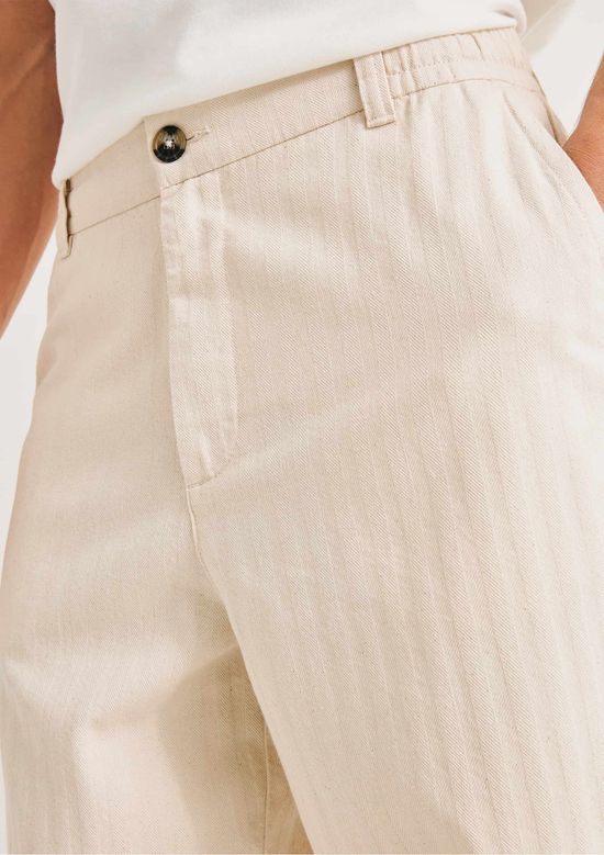 Foto do produto: Calça Masculina Chino Espinha De Peixe - Off white