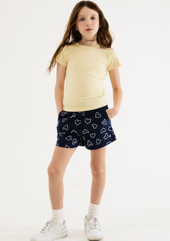 Foto do produto: Shorts Básico Infantil Menina Clochard Estampado - Azul