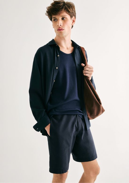 Foto do produto: Bermuda Masculina Reta Anarruga - Azul