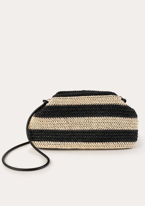 Foto do produto: Bolsa Feminina Crossbody Em Palha - Preto