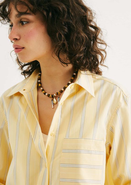 Foto do produto: Camisa Feminina Fio Tinto Oversized - Amarelo