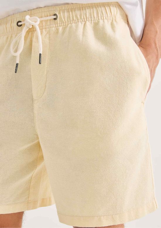 Foto do produto: Shorts Masculino Fio Tinto Com Linho - Amarelo