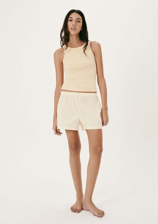 Foto do produto: Pijama Curto Feminino Listrado - Amarelo