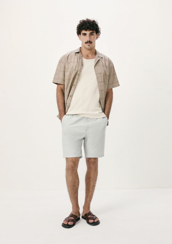 Foto do produto: Bermuda Masculina Reta Fio Tinto - Azul