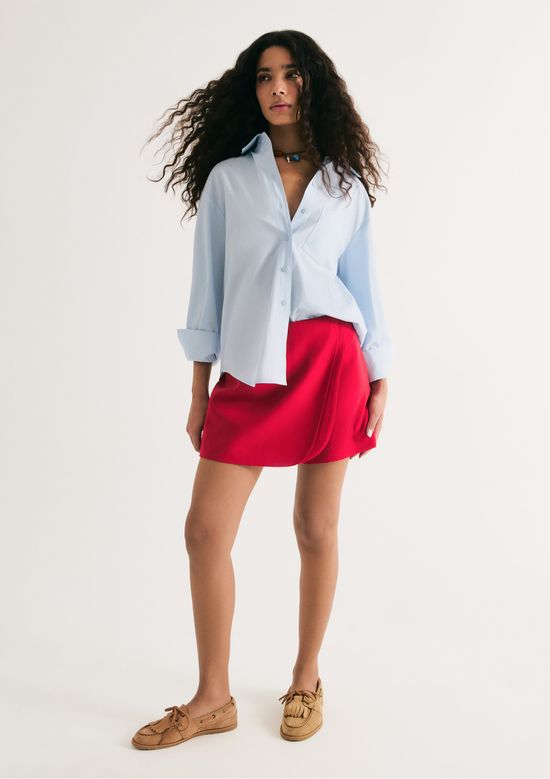 Foto do produto: Shorts Saia Em Peach Touch - Vermelho