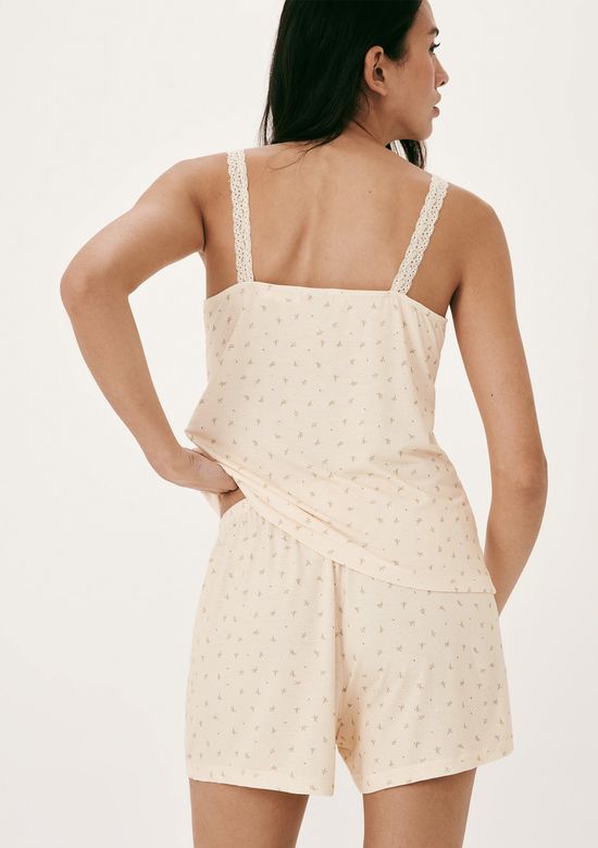 Foto do produto: Pijama Curto Feminino Estampado - Creme