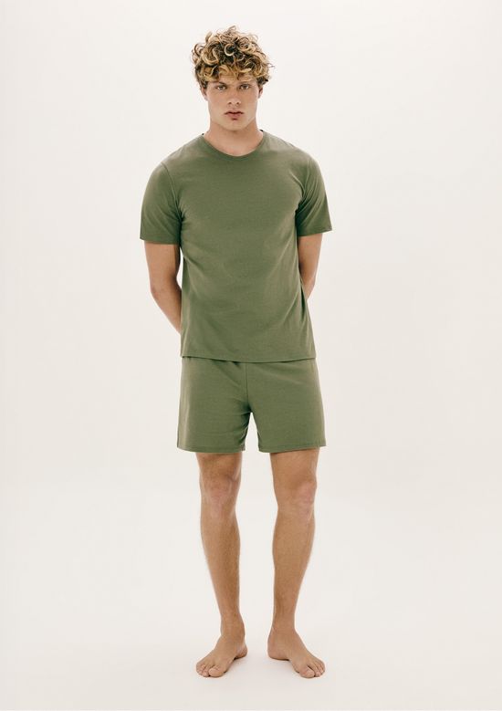 Foto do produto: Pijama Curto Masculino Comfort Em Algodão Pima - Verde