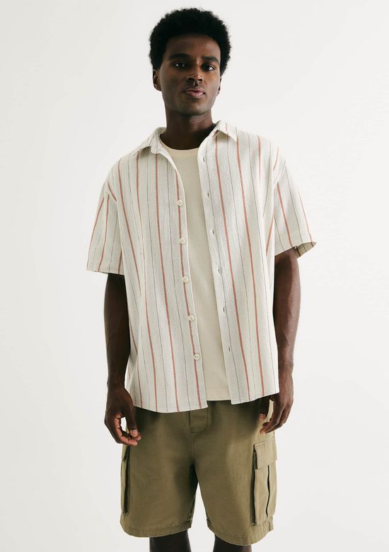 Foto do produto: Camisa Masculina Fio Tinto Texturizada - Off white