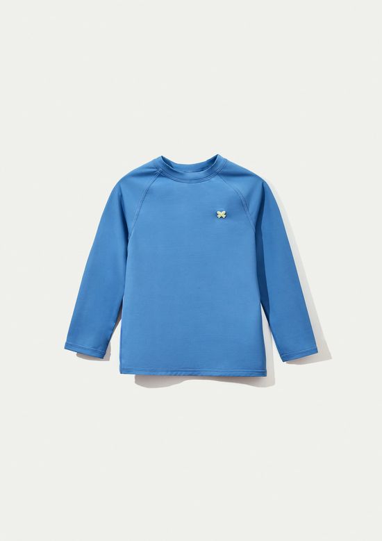 Foto do produto: Camiseta Infantil Unissex Manga Longa Com Proteção Solar - Azul