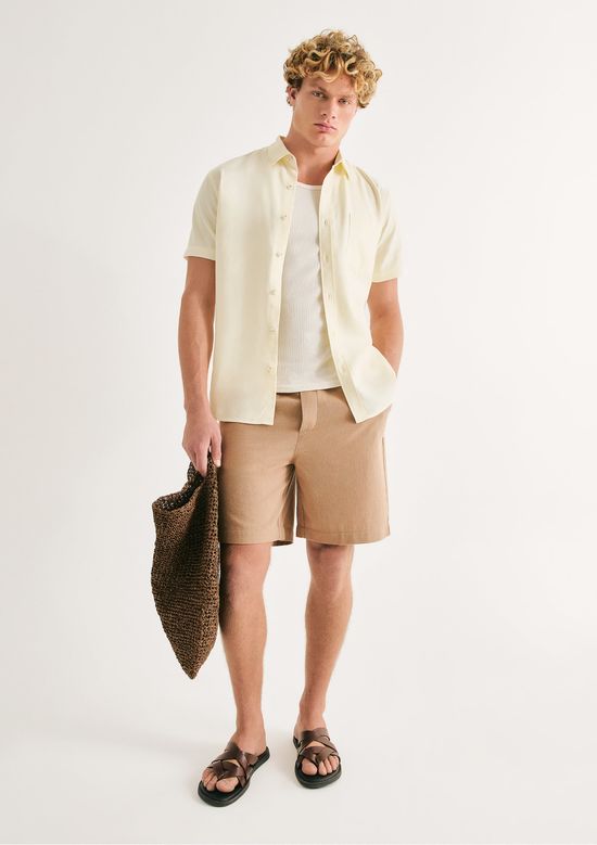 Foto do produto: Bermuda Masculina Reta Texturizada - Bege