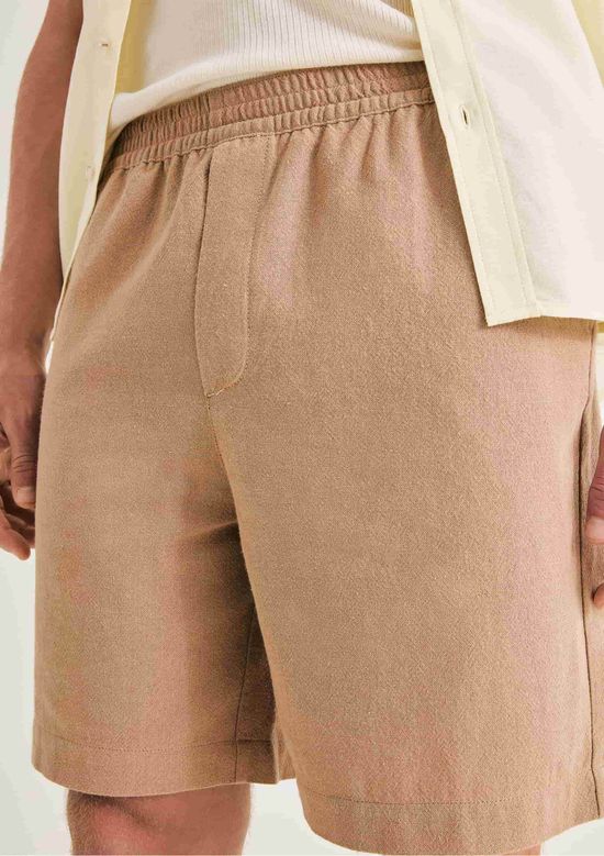 Foto do produto: Bermuda Masculina Reta Texturizada - Bege