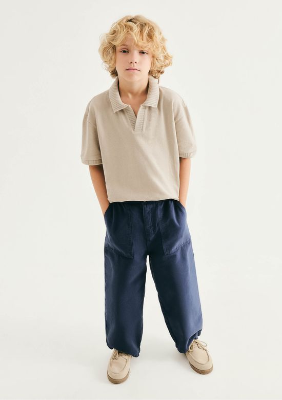 Foto do produto: Camisa Polo Infantil Menino Texturizada - Bege