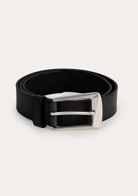 Foto do produto: Cinto Feminino Em Couro Com Fivela Prateada - Preto