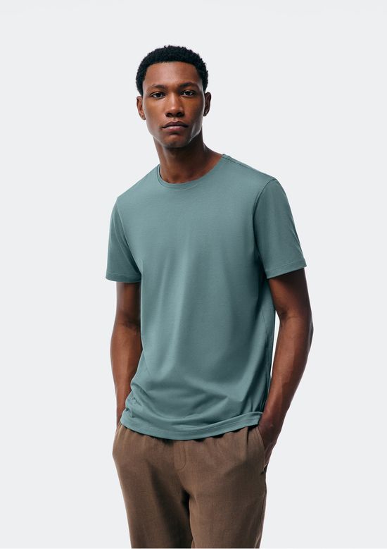 Foto do produto: Camiseta Básica Masculina Manga Curta Pima - Azul